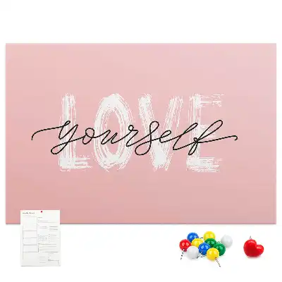Kork Pinnwand Motto Selbstliebe