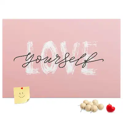 Kork Pinnwand Motto Selbstliebe