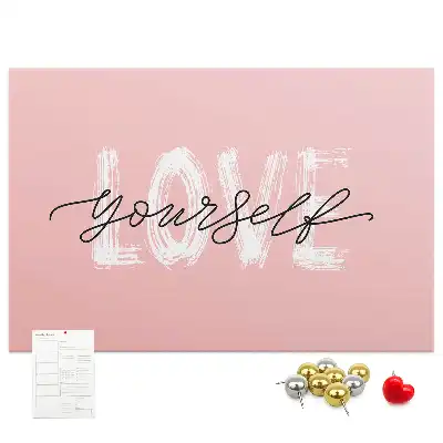Kork Pinnwand Motto Selbstliebe