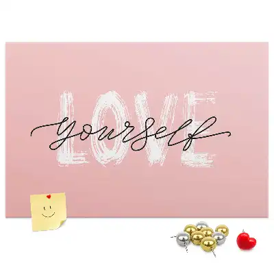Kork Pinnwand Motto Selbstliebe