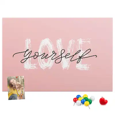 Kork Pinnwand Motto Selbstliebe