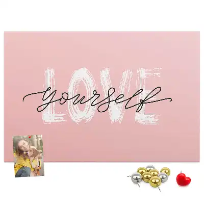 Kork Pinnwand Motto Selbstliebe