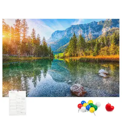 Bilder-Korktafel Fluss Berge Landschaft