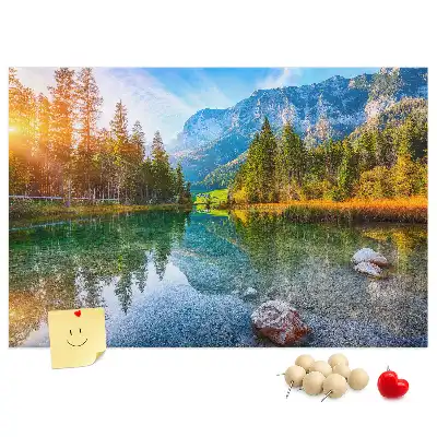 Bilder-Korktafel Fluss Berge Landschaft