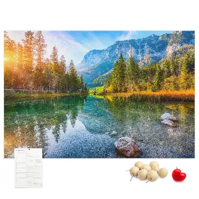 Bilder-Korktafel Fluss Berge Landschaft