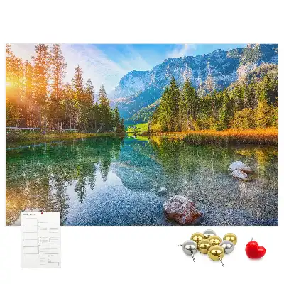 Bilder-Korktafel Fluss Berge Landschaft