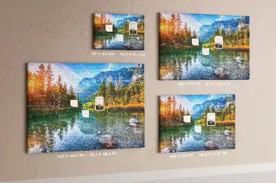 Bilder-Korktafel Fluss Berge Landschaft