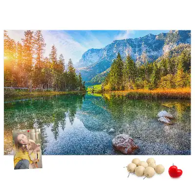 Bilder-Korktafel Fluss Berge Landschaft