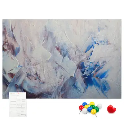 Bedruckte Korkplatte Pinselstriche