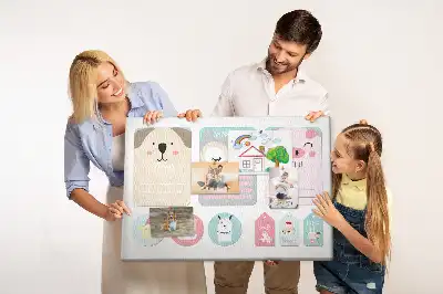 Bilder-Korktafel Glückliche Tiere