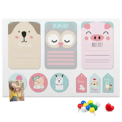 Bilder-Korktafel Glückliche Tiere