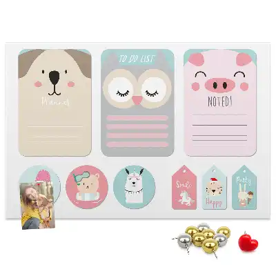 Bilder-Korktafel Glückliche Tiere