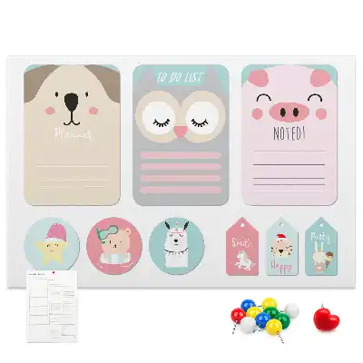 Bilder-Korktafel Glückliche Tiere