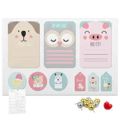 Bilder-Korktafel Glückliche Tiere