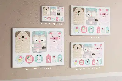 Bilder-Korktafel Glückliche Tiere