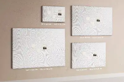 Bedruckte Korkplatte mit abstrakten Linien