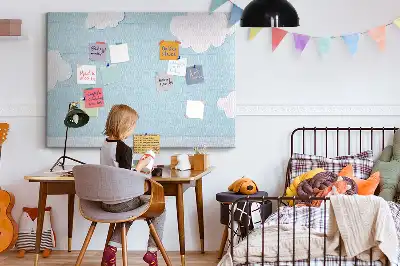 Pinnwand und Tafel für Kinder
