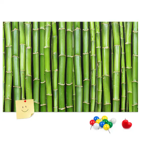 Bedruckte Korkplatte mit Bambuswand-Motiv