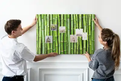 Bedruckte Korkplatte mit Bambuswand-Motiv