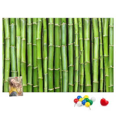 Bedruckte Korkplatte mit Bambuswand-Motiv