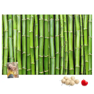 Bedruckte Korkplatte mit Bambuswand-Motiv