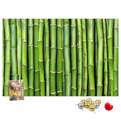 Bedruckte Korkplatte mit Bambuswand-Motiv