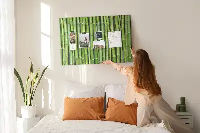 Bedruckte Korkplatte mit Bambuswand-Motiv