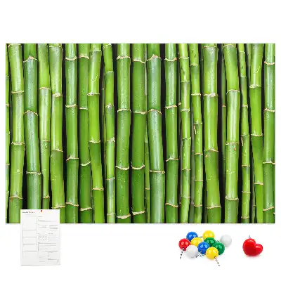 Bedruckte Korkplatte mit Bambuswand-Motiv