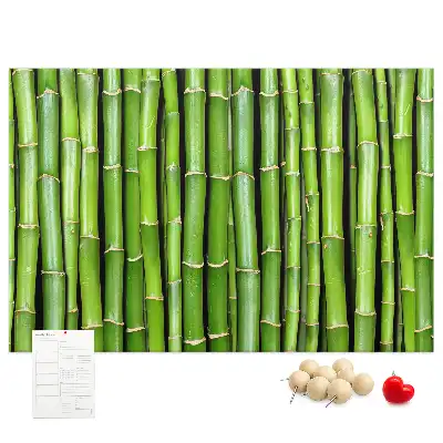 Bedruckte Korkplatte mit Bambuswand-Motiv