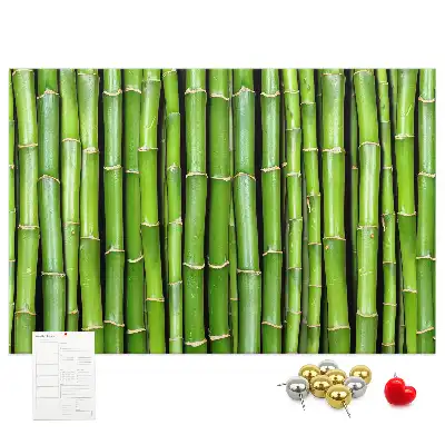 Bedruckte Korkplatte mit Bambuswand-Motiv