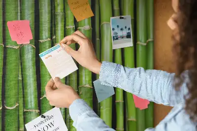 Bedruckte Korkplatte mit Bambuswand-Motiv