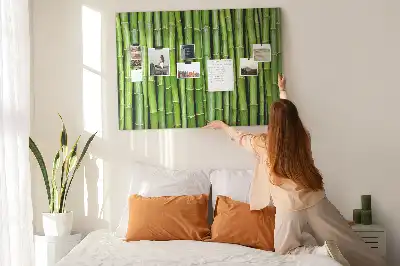 Bedruckte Korkplatte mit Bambuswand-Motiv