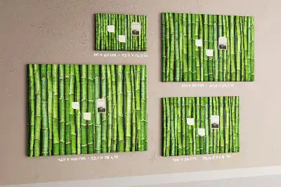 Bedruckte Korkplatte mit Bambuswand-Motiv