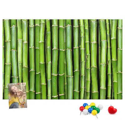 Bedruckte Korkplatte mit Bambuswand-Motiv