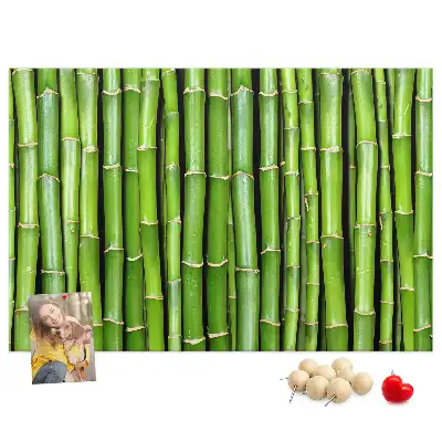 Bedruckte Korkplatte mit Bambuswand-Motiv