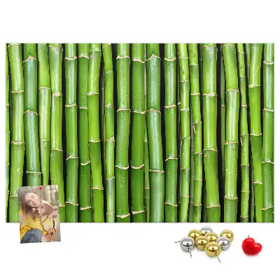 Bedruckte Korkplatte mit Bambuswand-Motiv