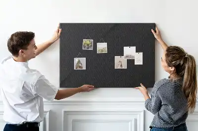Bedruckte Korkplatte Dunkle Wand Muster