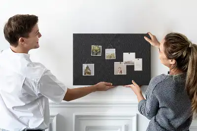 Bedruckte Korkplatte Dunkle Wand Muster