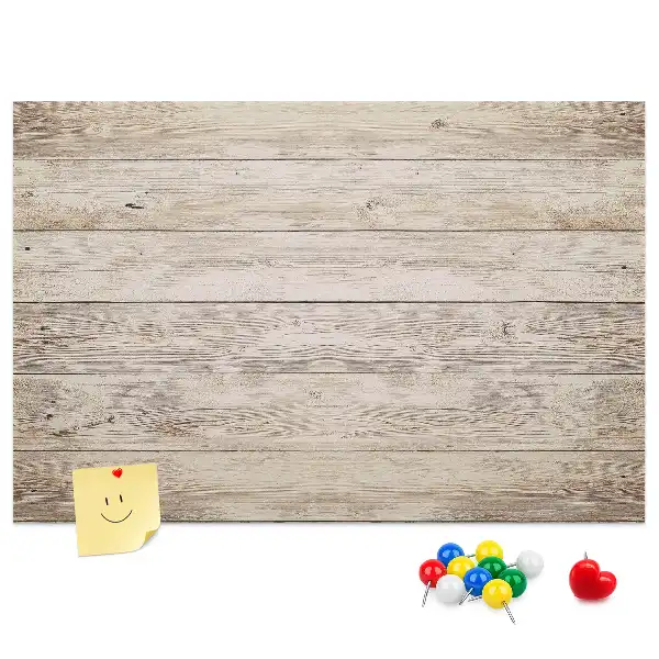 Pinnwand aus Holzpaneelen