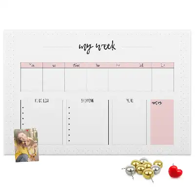 Kork Pinnwand Mein Wochenplaner