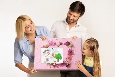 Korkpinnwand mit Blumenherz-Motiv