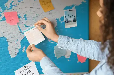 Bedruckte Korkplatte Umrisskarte von Ländern