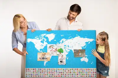 Bedruckte Korkplatte Umrisskarte von Ländern