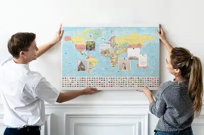 Pinnwand Geografie Weltkarte
