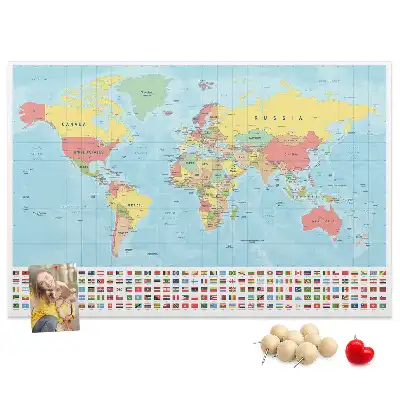 Pinnwand Geografie Weltkarte