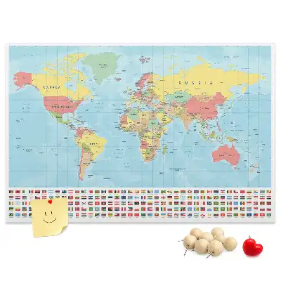 Pinnwand Geografie Weltkarte