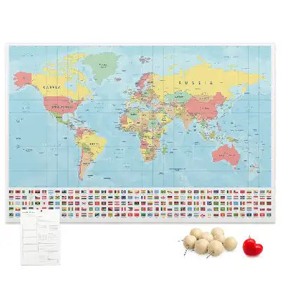 Pinnwand Geografie Weltkarte