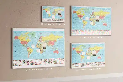 Pinnwand Geografie Weltkarte