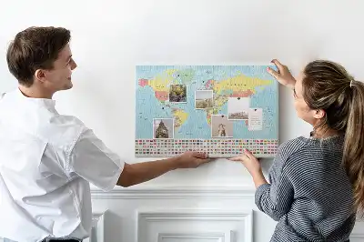 Pinnwand Geografie Weltkarte
