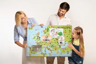 Bedruckte Kork-Weltkarte mit Flaggen